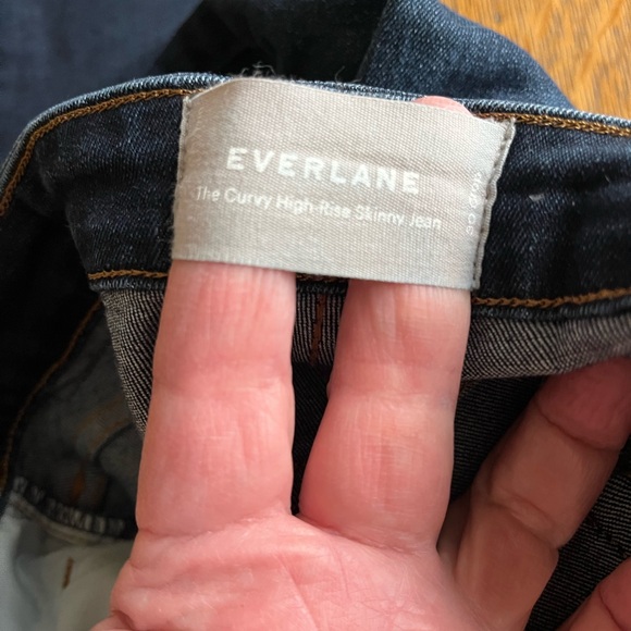 Everlane The Curvy High Rise Skinny Jeans Dark Indigo Size 30 Crop - Picture 4 of 15